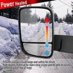 2009-2012 Dodge RAM 1500 Power Adjustable, Heated, & Manual Extendable Towing Mirrors