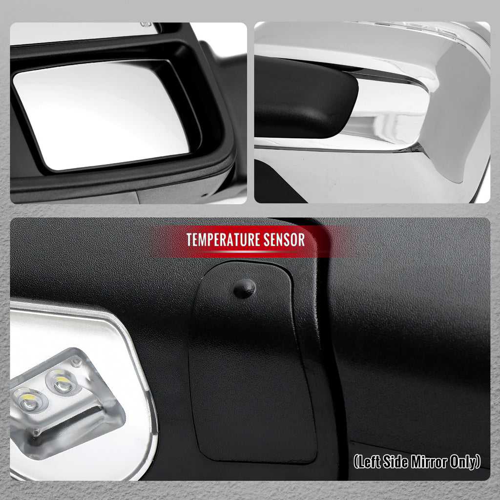 2009-2012 Dodge RAM 1500 Chrome Power Heated 2023 Style Towering Mirror w/ Sequential Signal