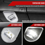 2013-2017 Dodge RAM 1500/2500/3500 Power Adjustable, Auto-Fold, Heated, & Manual Extendable Chrome Towing Mirrors w/ LED Turn Signal & Puddle Lights