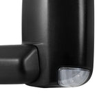 2013-2015 Dodge RAM Power Adjustable, Heated, & Manual Extendable Towing Mirrors w/ Clear Lens LED Turn Signal & Puddle Lights