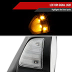 2019-2024 Dodge Ram 1500 Matte Black Power Plane Mirror w/ Manual Convex Mirror, Manual Fold & Rotate, BSD, Heated Plane Mirror and LED Turn Signal Light