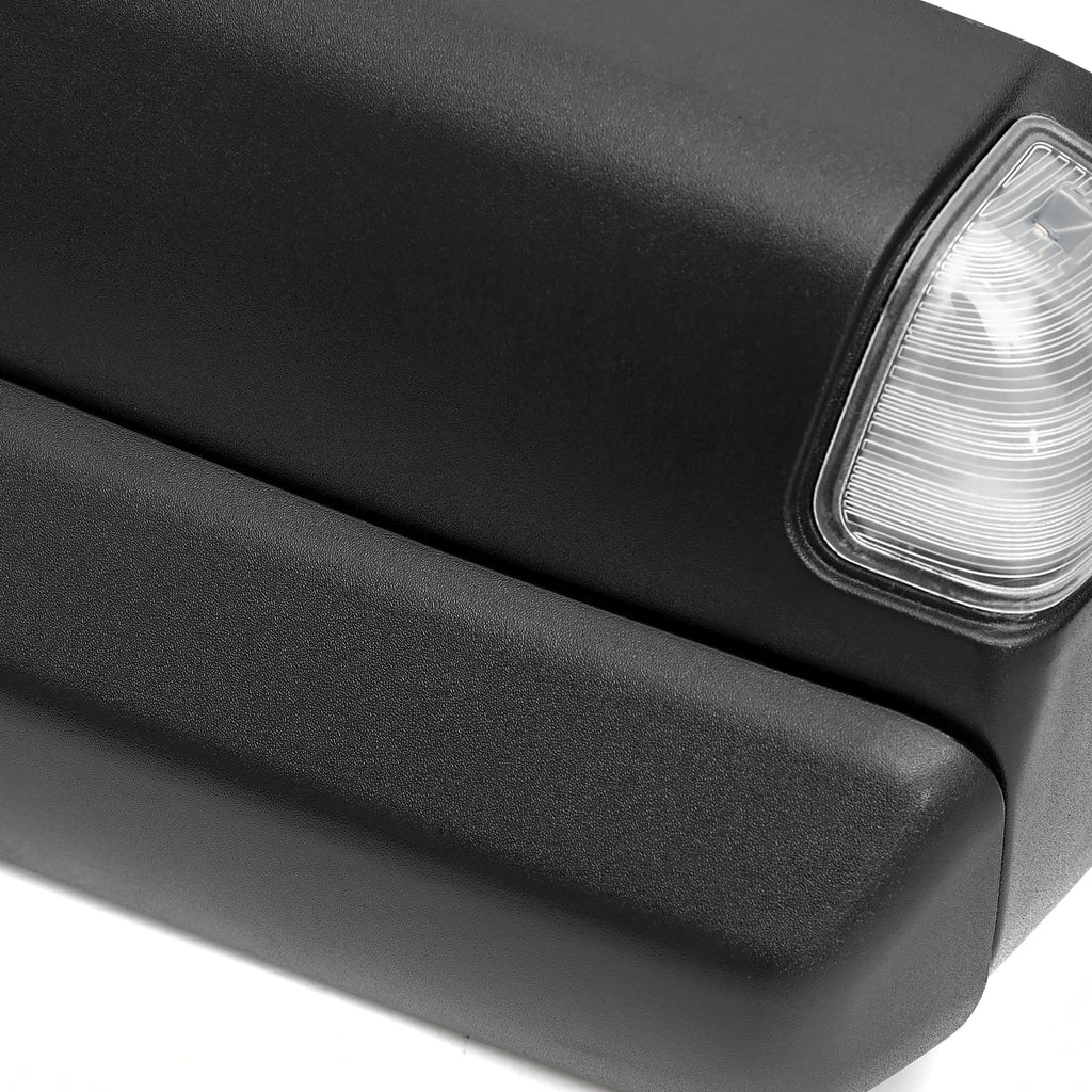 2019-2024 Dodge Ram 1500 Matte Black Power Plane Mirror w/ Manual Convex Mirror, Manual Fold & Rotate, BSD, Heated Plane Mirror and LED Turn Signal Light