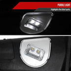 2019-2022 Ram 2500 3500 Chrome Power Adjustable, Manual Fold, BSD & Heated Side Mirror w/ LED Puddle and Turn Signal Light - Passenger Side Only