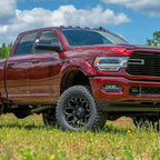 2019-2022 Ram 2500 3500 Black Power Adjustable, Manual Fold, BSD & Heated Side Mirror w/ LED Puddle and Turn Signal Light - Passenger Side Only