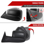 1998-2002 Dodge RAM Power Adjustable, Heated, Manual Fold & Extendable Towing Mirrors