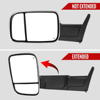 1998-2001 Dodge RAM 1500/1998-2002 RAM 2500/3500 Chrome Power Heated Towing Mirrors With Clear Lens LED Turn Signal