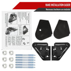 1998-2001 Dodge RAM 1500/1998-2002 RAM 2500/3500 Black Power Heated Towing Mirrors With Clear Lens LED Turn Signal
