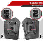 2019-2025 GMC Sierra 1500 Power Adjustable, Heated, & Manual Extendable Black Towing Mirrors w/ Smoked Lens LED Turn Signal & Clearance Lights