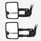2002-2007 Chevrolet Silverado/ GMC Sierra/Yukon/Yukon XL Power Adjustable, Heated, & Manual Extendable Towing Mirrors w/ Smoked Lens LED Turn Signal & Clearance Lights