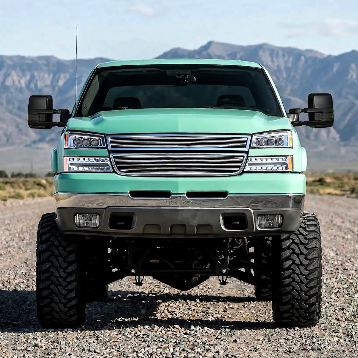 2002-2007 Chevrolet Silverado / Suburban / Tahoe / Avalanche GMC Sierra / Yukon / Yukon XL Power Adjustable, Heated, & Manual Extendable Towing Mirrors w/ Smoked Lens LED Turn Signal & Clearance Lights
