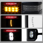 2002-2007 Chevrolet Silverado / Suburban / Tahoe / Avalanche GMC Sierra / Yukon / Yukon XL Power Adjustable, Heated, & Manual Extendable Towing Mirrors w/ Smoked Lens LED Turn Signal & Clearance Lights