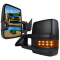 2002-2007 Chevrolet Silverado / Suburban / Tahoe / Avalanche GMC Sierra / Yukon / Yukon XL Power Heated Towing Mirrors w/ Smoked Lens LED Turn Signal & Clearance Lights