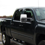 2007-2014 Chevrolet Silverado/Suburban/ GMC Sierra/Yukon/Yukon XL Power Adjustable, Heated, & Manual Extendable Chrome Towing Mirrors w/ Smoked Lens LED Turn Signal & Clearance Lights