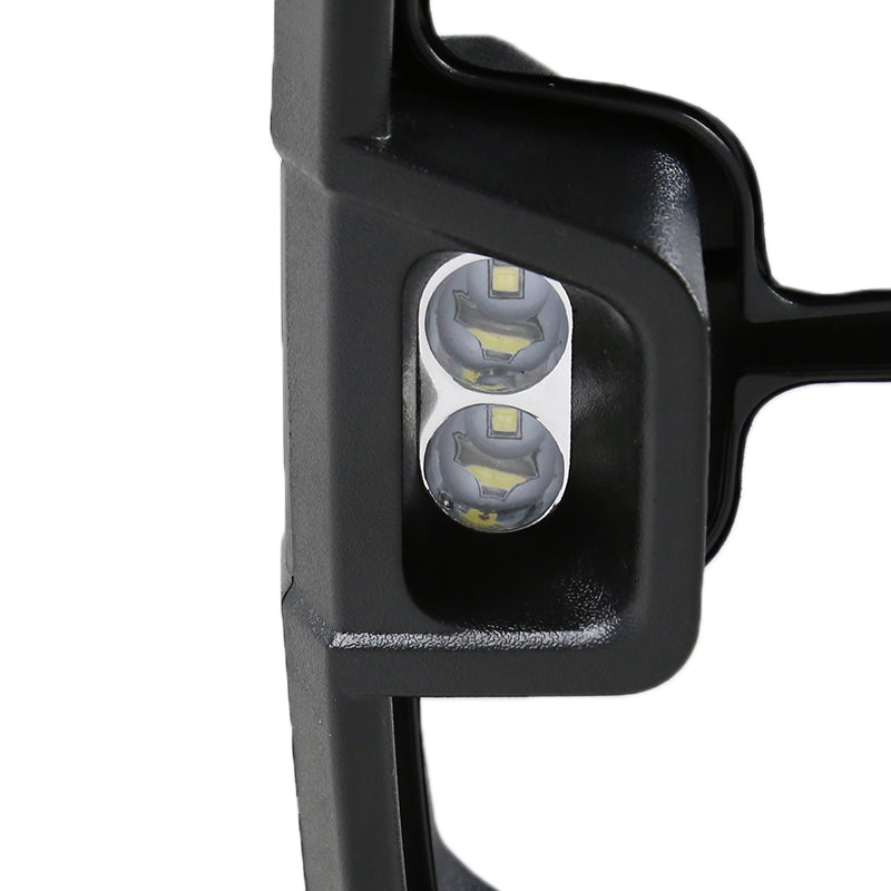 2007-2014 Chevrolet Silverado/Suburban/Avalanche/Tahoe GMC Sierra/Yukon/Yukon XL Power Heated Towing Mirrors w/ Smoked Lens LED Turn Signal & Clearance Lights