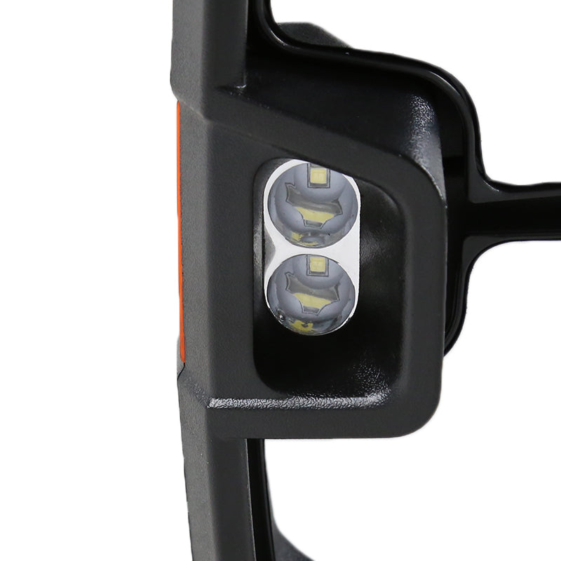 2007-2014 Chevrolet Silverado/Suburban/Avalanche/Tahoe GMC Sierra/Yukon/Yukon XL Power Heated Towing Mirrors w/ Amber Lens LED Turn Signal & Clearance Lights