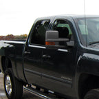 2007-2014 Chevrolet Silverado/Suburban/Avalanche/Tahoe GMC Sierra/Yukon/Yukon XL Power Heated Towing Mirrors w/ Amber Lens LED Turn Signal & Clearance Lights