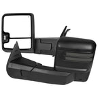 2007-2013 GMC Sierra Silverado 1500 Power Adjustable, Heated, & Manual Extendable Towing Mirrors w/ Smoked Lens LED DRL, Turn Signal and Clearance Lights
