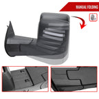 2007-2013 GMC Sierra Silverado 1500 Power Adjustable, Heated, & Manual Extendable Towing Mirrors w/ Clear Lens LED DRL, Turn Signal and Clearance Lights