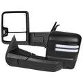 2007-2013 GMC Sierra Silverado 1500 Power Adjustable, Heated, & Manual Extendable Towing Mirrors w/ Clear Lens LED DRL, Turn Signal and Clearance Lights