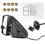 2014-2018 Chevrolet Silverado/ GMC Sierra Power Adjustable, Folding, Heated, & Manual Extendable Towing Mirrors w/ Smoked Lens LED Turn Signal & Clearance Lights
