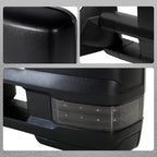 2014-2018 Chevrolet Silverado / GMC Sierra Power Adjustable, Heated, & Manual Extendable Towing Mirrors w/ Smoked Lens LED Signal & Clearance Lights