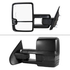 2014-2018 Chevrolet Silverado / GMC Sierra Power Adjustable, Heated, & Manual Extendable Towing Mirrors w/ Smoked Lens LED Signal & Clearance Lights