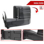 2014-2018 Silverado Sierra 1500 1500 Power Adjustable, Heated, & Manual Extendable Towing Mirrors w/ Smoked Lens LED DRL, Turn Signal and Clearance Lights
