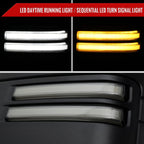 2014-2018 Silverado Sierra 1500 1500 Power Adjustable, Heated, & Manual Extendable Towing Mirrors w/ Smoked Lens LED DRL, Turn Signal and Clearance Lights