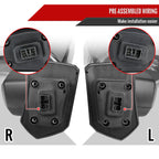 2019-2025 Chevrolet Silverado 1500 Power Adjustable, Heated, & Manual Extendable Chrome Towing Mirrors w/ Smoked Lens LED Turn Signal & Clearance Lights