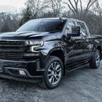 2019-2025 Chevrolet Silverado 1500 Power Adjustable, Heated, & Manual Extendable Black Towing Mirrors w/ Smoked Lens LED Turn Signal & Clearance Lights