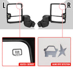 2020-2025 Chevrolet Silverado/GMC Sierra 2500HD/3500HD Power Adjustable, Heated, & Manual Extendable Chrome Towing Mirrors w/ Smoked Lens LED Turn Signal & Clearance Lights