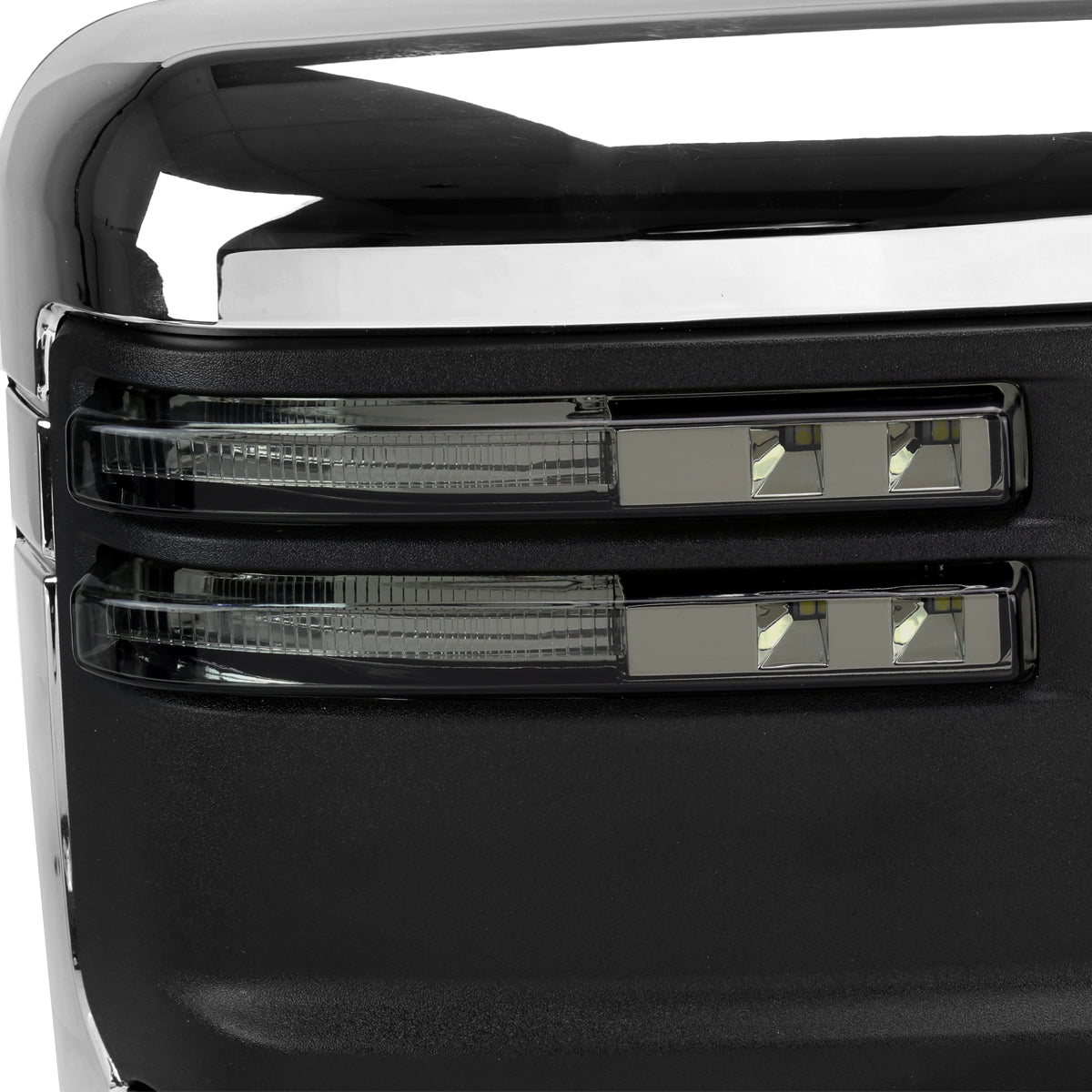 2020-2025 Chevrolet Silverado/GMC Sierra 2500HD/3500HD Power Adjustable, Heated, & Manual Extendable Chrome Towing Mirrors w/ Smoked Lens LED Turn Signal & Clearance Lights