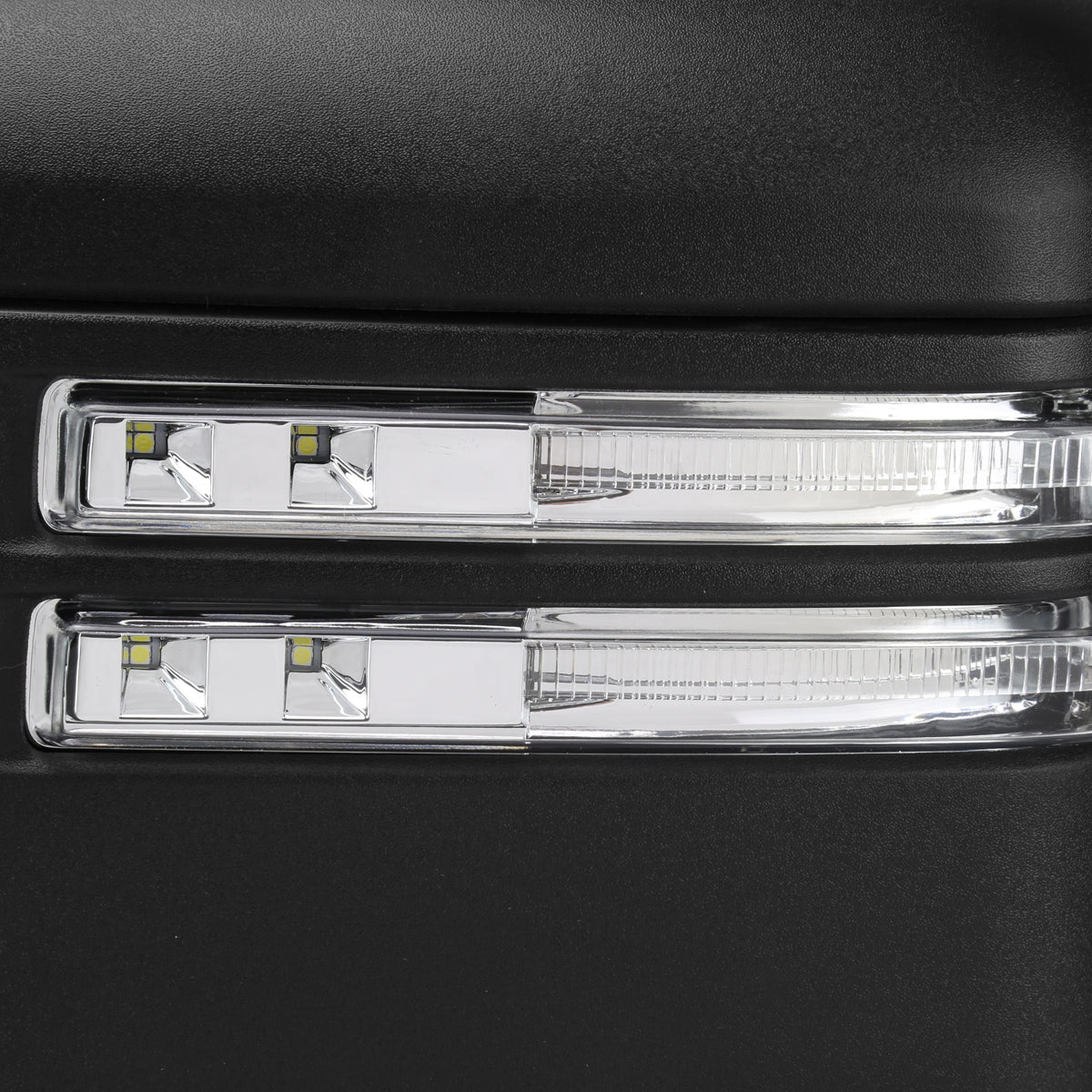 2020-2025 Chevrolet Silverado/GMC Sierra 2500HD/3500HD Power Adjustable, Heated, & Manual Extendable Black Towing Mirrors w/ Clear Lens LED Turn Signal & Clearance Lights