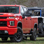 2020-2025 Chevrolet Silverado/GMC Sierra 2500HD/3500HD Power Adjustable, Heated, & Manual Extendable Black Towing Mirrors w/ Clear Lens LED Turn Signal & Clearance Lights