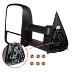 1999-2007 Chevrolet Silverado/Tahoe/Suburban GMC Sierra/Yukon XL Manual Adjustable & Extendable Black Cover Towing Mirrors