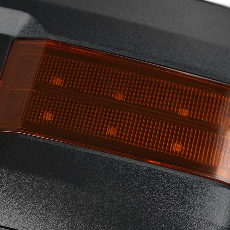 1999-2002 Chevrolet Silverado/Tahoe/Suburban/Avalanche GMC Sierra/Yukon/Yukon XL Power Heated Manual Extendable Chrome Towing Mirrors w/ Amber Lens LED Turn Signal & Clearance Lights