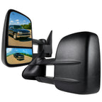 1999-2002 Chevrolet Silverado / Tahoe / Suburban / GMC Sierra / Yukon XL Black Power Ajdustable Heated Manual Extendable Towing Mirrors