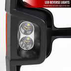 2007-2017 Toyota Tundra/ 2008-2017 Sequoia Chrome Power Heated BSM Manual Extendable Towing Mirrors w/ Amber Lens LED Turn Signal & Clearance Lights