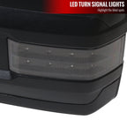 2007-2017 Toyota Tundra/ 2008-2017 Sequoia Power Heated BSM Manual Extendable Towing Mirrors w/ Smoked Lens LED Turn Signal & Clearance Lights