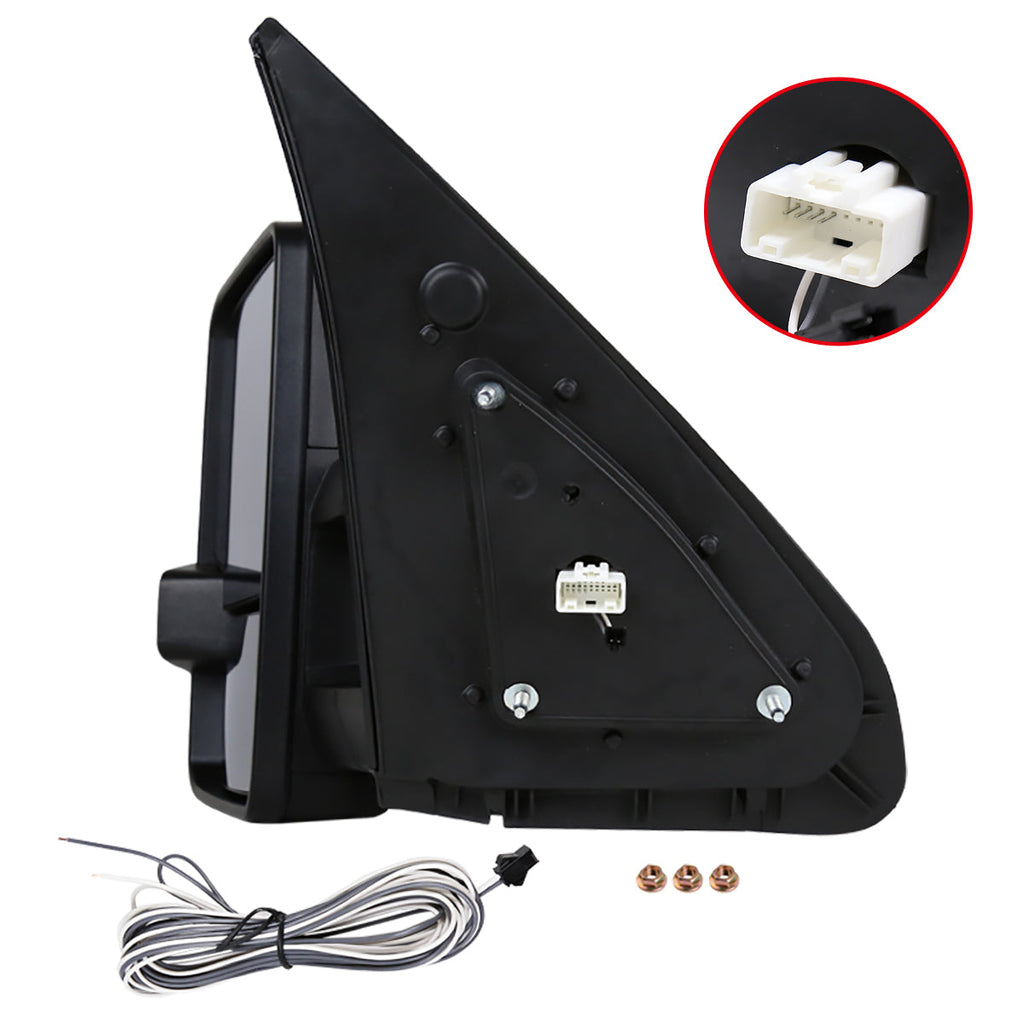 2007-2017 Toyota Tundra/ 2008-2017 Sequoia Power Heated BSM Manual Extendable Towing Mirrors w/ LED Turn Signal & Clearance Lights