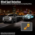 2022-2024 Toyota Tundra Matte Black Power Power Plane Mirror w/ Manual Convex Mirror, Manual Fold & Rotate, BSD, Heated Plane Mirror and LED Turn Signal Light