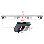 Universal Aluminum Roof Rack Cross Bars w/ Adjustable Clamps