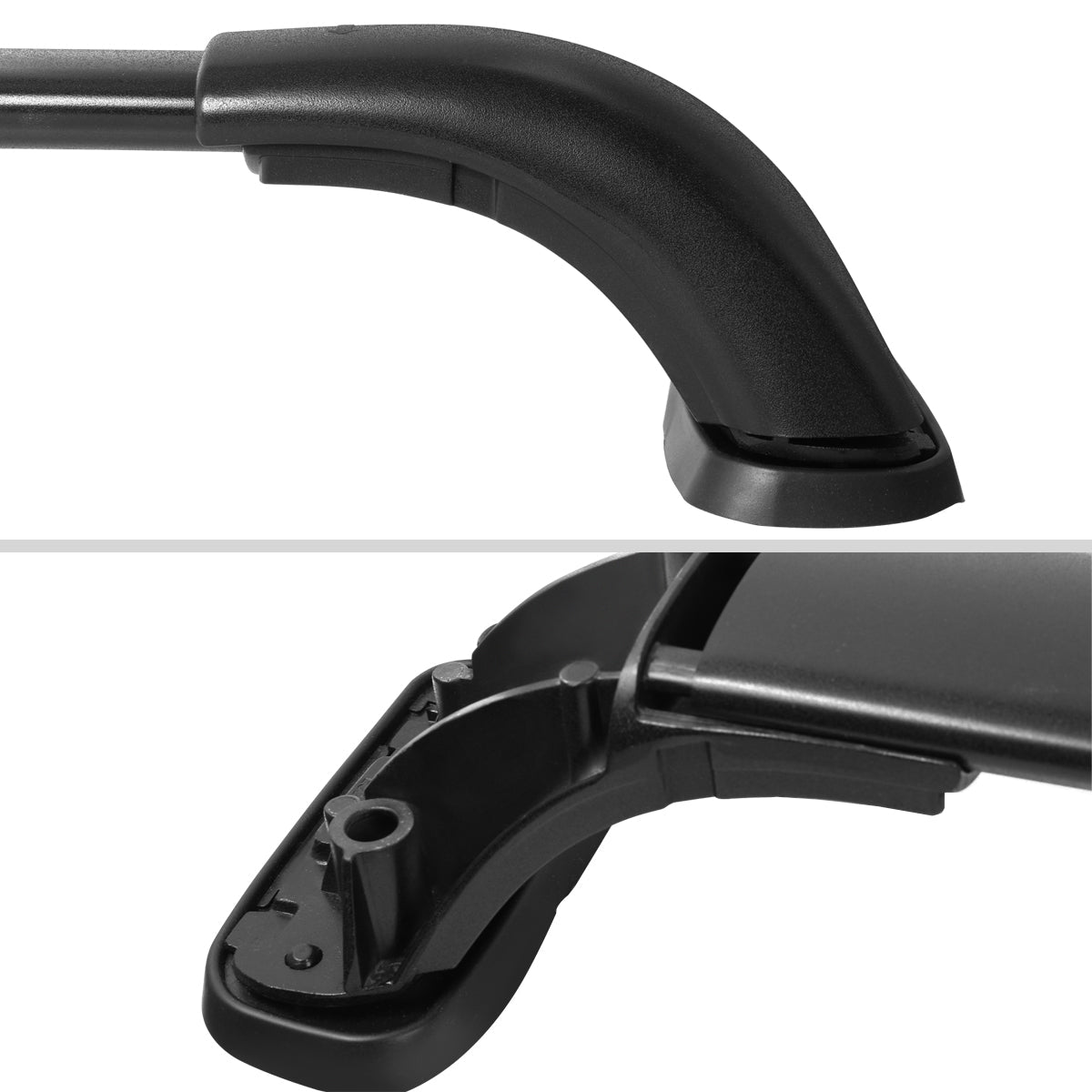 2014-2017 Toyota Highlander LE XLE Black Powder Coated Aluminum Adjustable Roof Rack Cross Bars