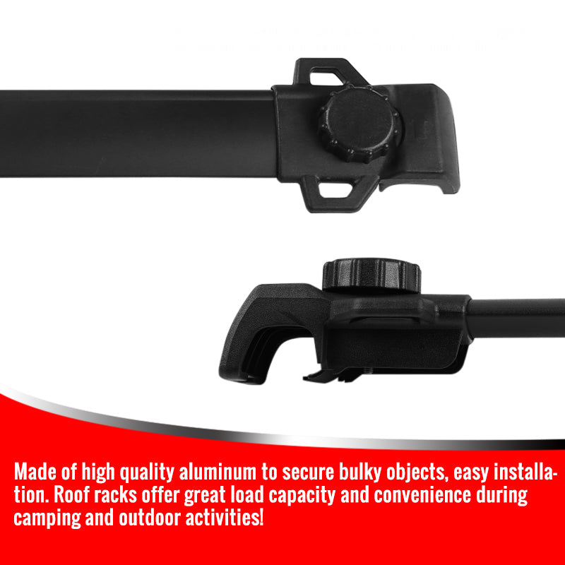 2007-2017 Jeep Patriot Black Aluminum Roof Rack Cross Bars
