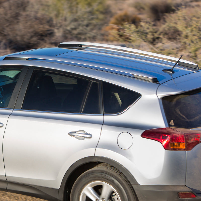 2013-2018 Toyota Rav4 Adjustable Roof Rack Cross Bars (Silver)