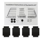 Universal Black Roof Rack Cargo Carrier w/ Extendable Luggage Hold Basket