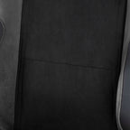 Fully Reclinable Black Suede Stitch Bucket Racing Seat w/ Sliders - Passenger Side Only