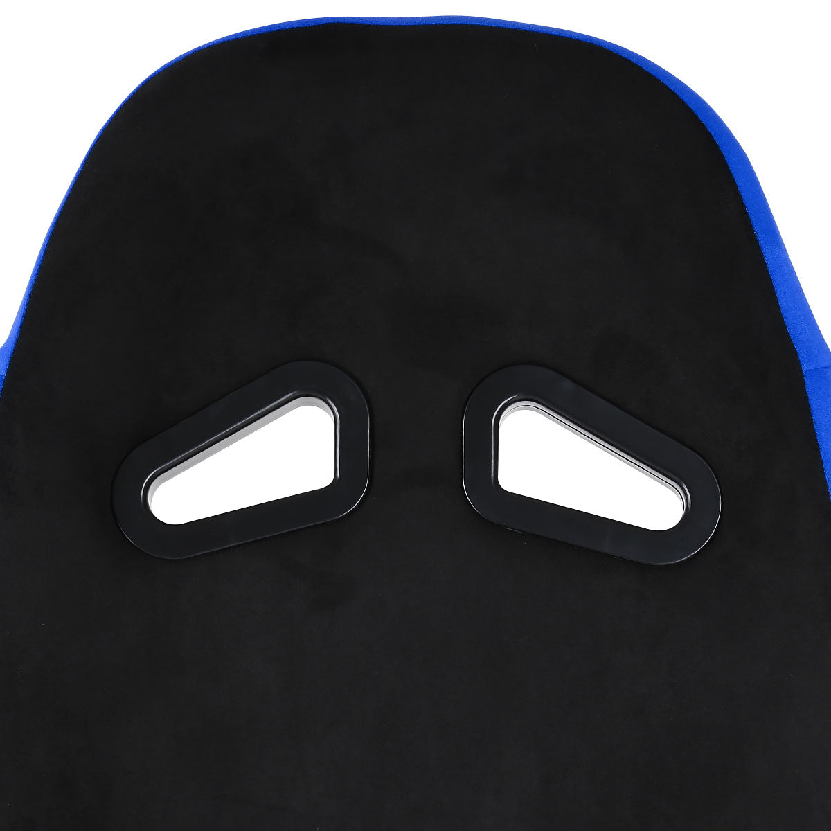 Fully Reclinable Blue Suede Bucket Racing Seat w/ Sliders - Passenger Side Only