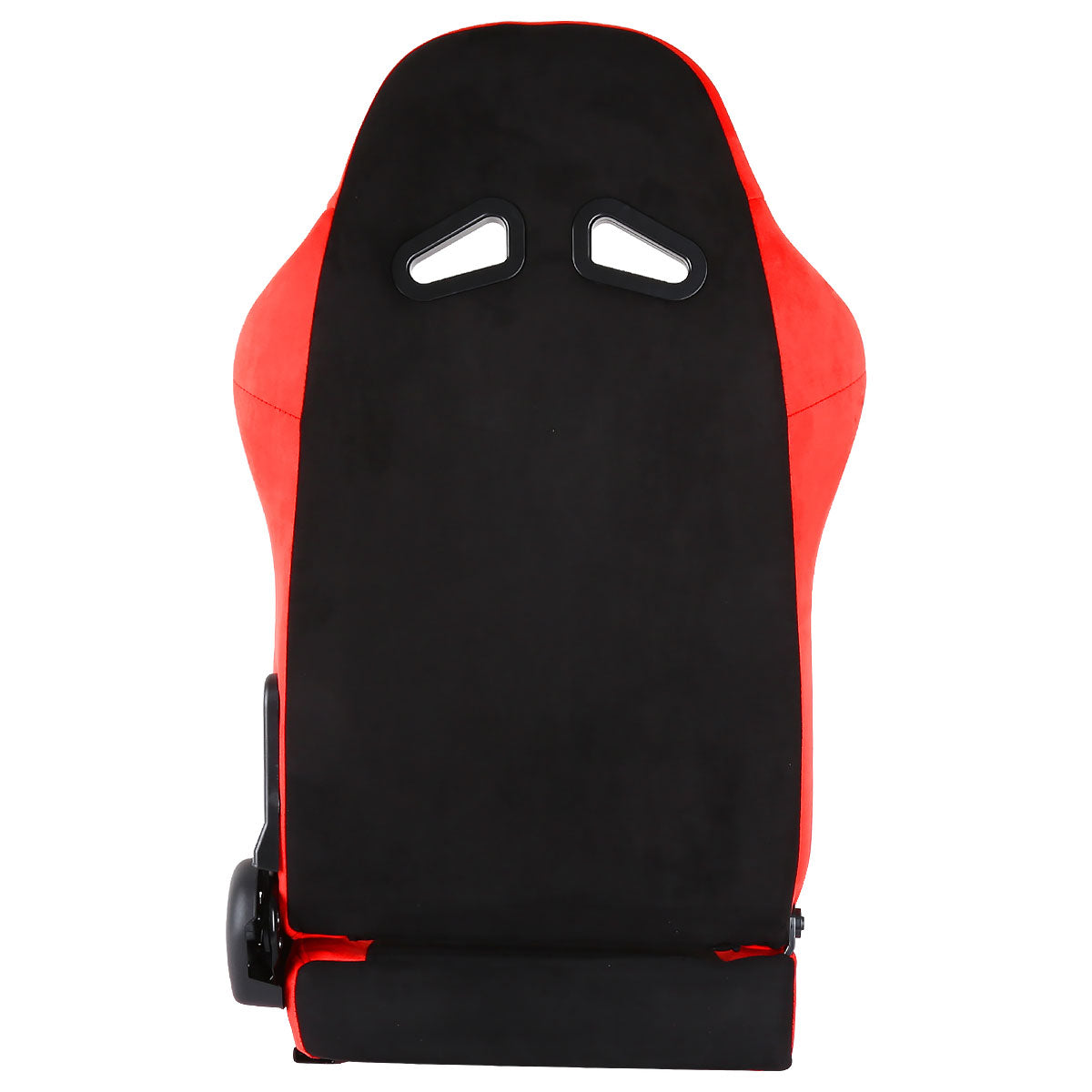 Fully Reclinable Red Suede Bucket Racing Seat w/ Sliders - Driver Side Only