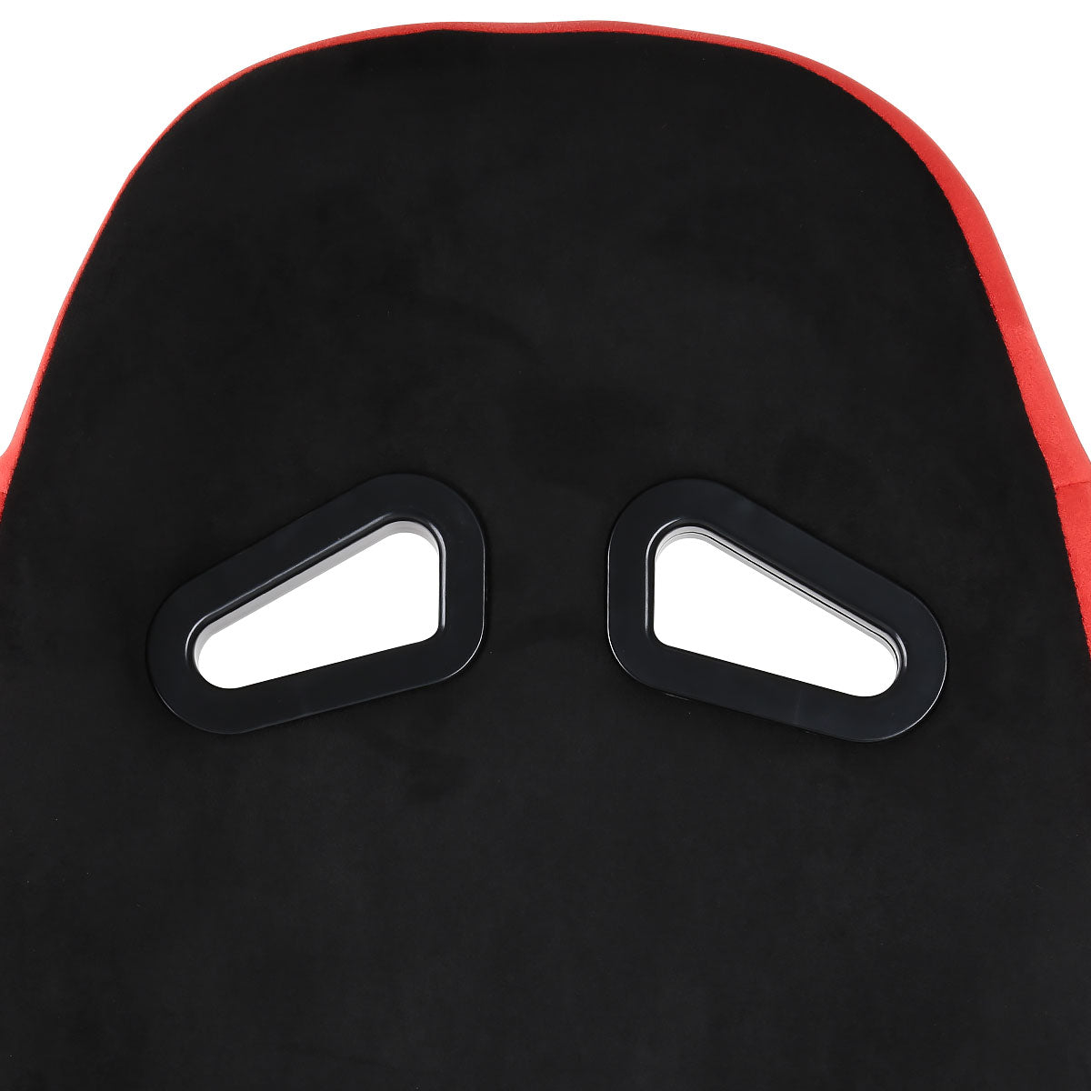 Fully Reclinable Red Suede Bucket Racing Seat w/ Sliders - Passenger Side Only